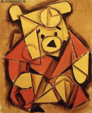 Cubist Pooh Bear Painting
