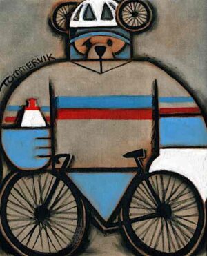 cycling art print