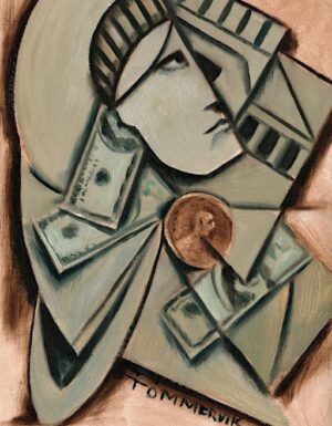 Cubism New York Statue of Liberty Painting