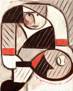 Abstract Tennis Player Modern Painting: Canvas Fine Art Print for Sale
