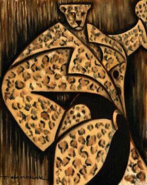 Cheetah Fur Coat Painting
