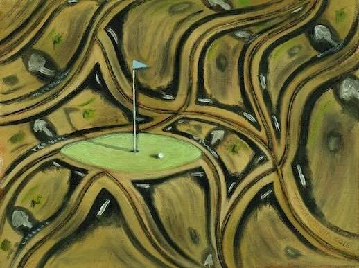 golf course painting