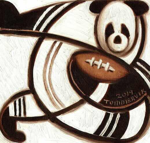 Panda Football Player Painting