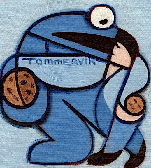 Stealing from the Cookie Monster Painting