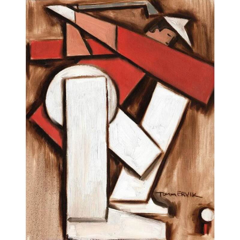 Abstract Golfer | Canvas Wall Art Print - Image 2