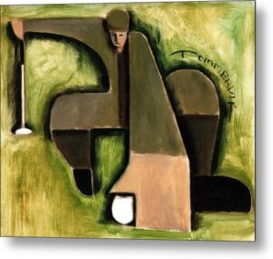 Abstract Golf Putter | Metal Wall Art