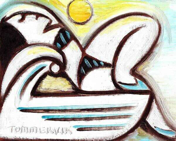 abstract woman painting