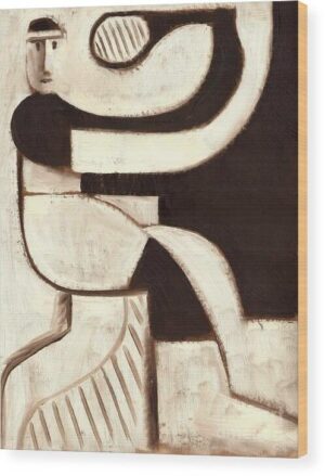 Art Deco Tennis Player | Wood Wall Art Print