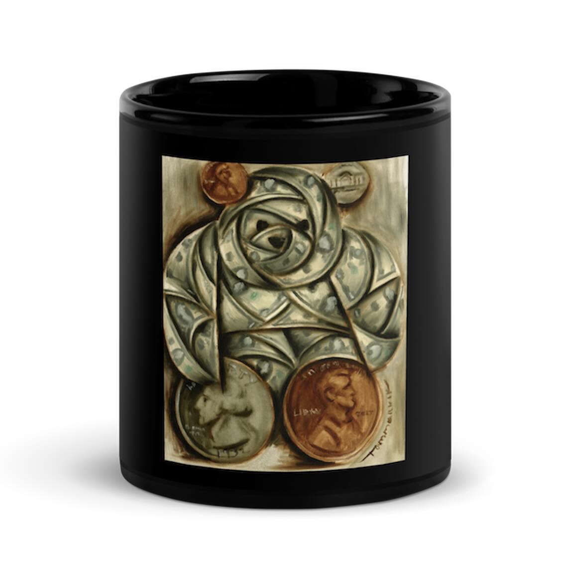 Wall Street Bull and Bear Black Coffee Mug Set | Stock Market Gift (Set of 2) - Image 3