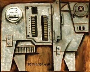 Electric Cow Painting, Oil on Canvas (2010)