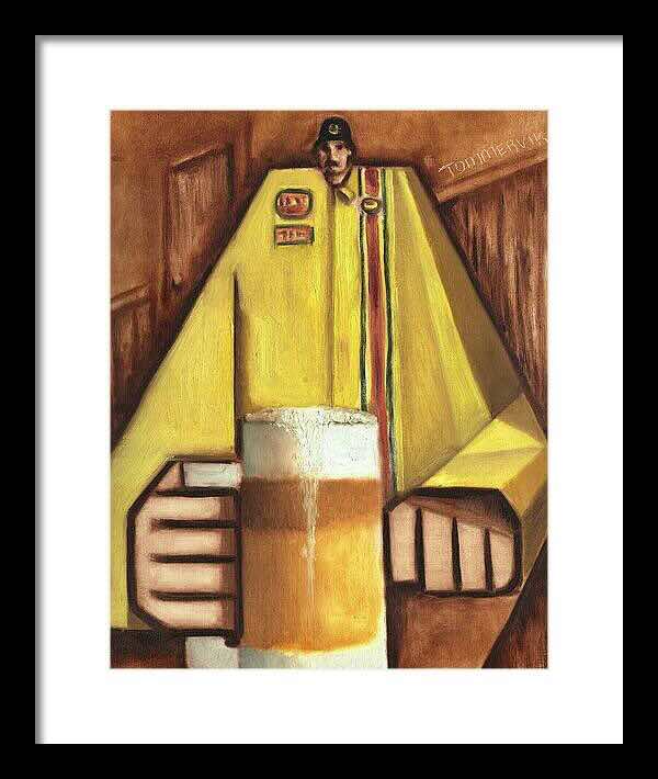 Framed Pitt Painting by Tommervik, a sophisticated race car wall decor piece for modern racing dens.