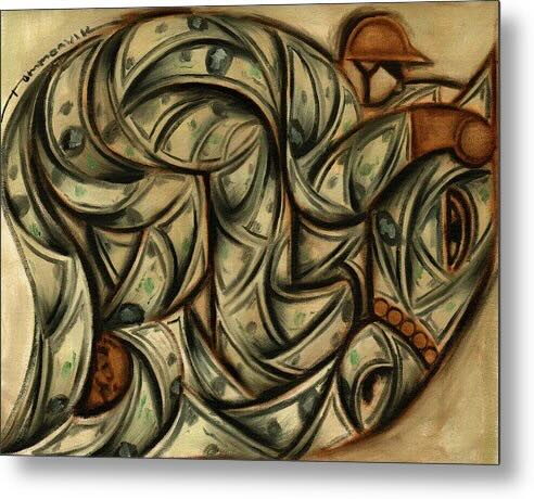 horse racing metal wall art