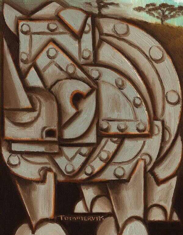 rhino wall art