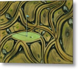 golf metal wall art